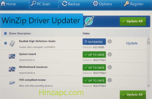 Chave de registro do atualizador de driver WinZip grátis